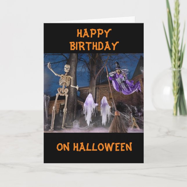 **HAPPY HALLOWEEN BIRTHDAY** AND BOO TO YOU! CARD (Front)