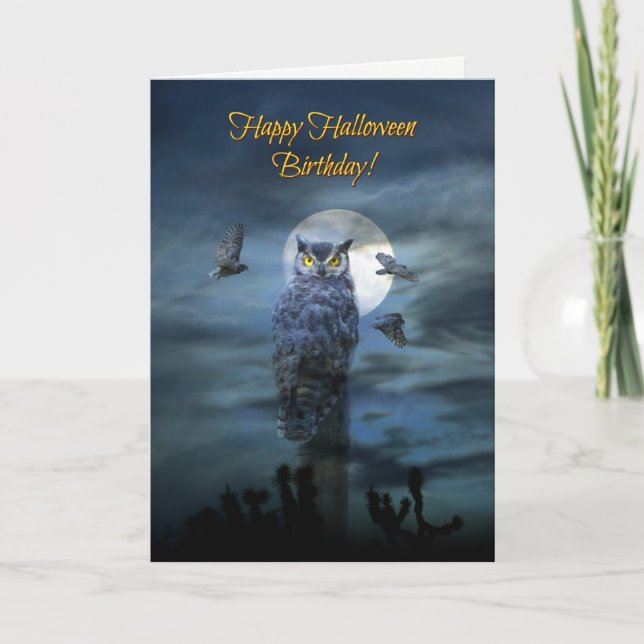 Happy Halloween Birthday Humor Card (Front)