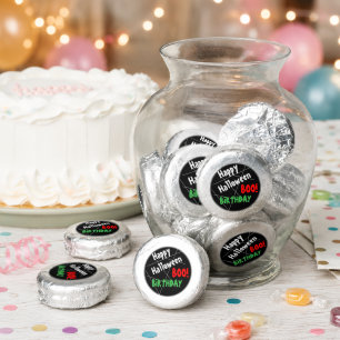 Happy Halloween Birthday Spider Web Dipped Oreo Cookie Favors