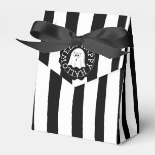 Happy Halloween Black and White Party Favor Bags Boxes