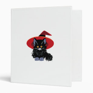 Happy Halloween Black Cat 3 Ring Binder