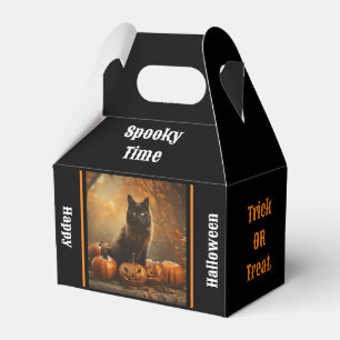 Happy Halloween Black Cat Collection Favor Boxes