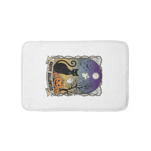 Happy Halloween Black Cat Ghosts Pumpkins_1 Bath Mat