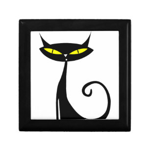 Happy Halloween Black Cat Keepsake Box