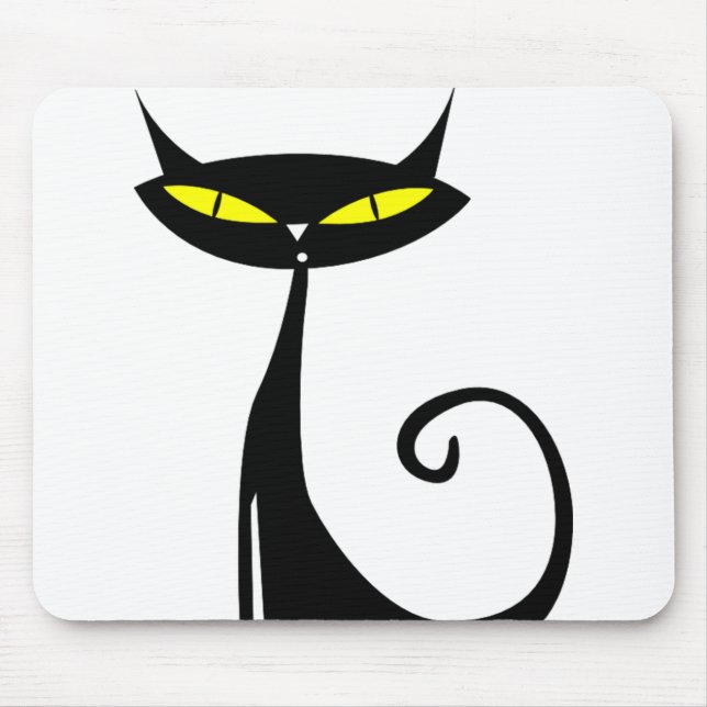 Happy Halloween Black Cat Mousepad (Front)