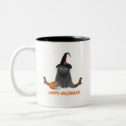 Happy Halloween Black Cat Mug
