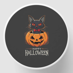 Happy Halloween Black Cat Pumpkin Design_1 Mini Candle Favors
