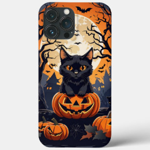 Happy Halloween black cat scene, Halloween gift iPhone 13 Pro Max Case