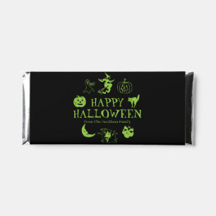 Happy Halloween black green custom funny cute Hershey Bar Favors