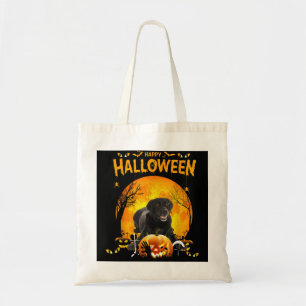 Happy Halloween Black Lab Dog Pumpkin Costumes Tha Tote Bag