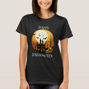Happy Halloween Black Orange T-Shirt