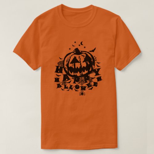Happy Halloween Black T_Shirt