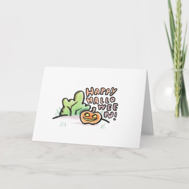 Happy Halloween Blank Greeting Card {Halloween} (Front)