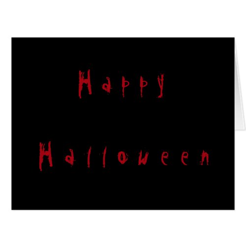 Happy Halloween blank greeting card with text