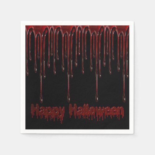 Happy Halloween Blood Drips Napkins