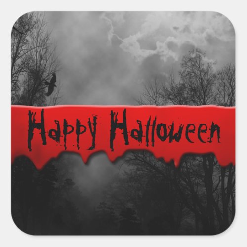 Happy Halloween Bloody Haunted Sticker