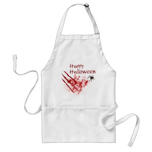 Happy Halloween Bloody Scratches Adult Apron