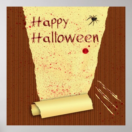 Happy Halloween Bloody Wallpaper Poster
