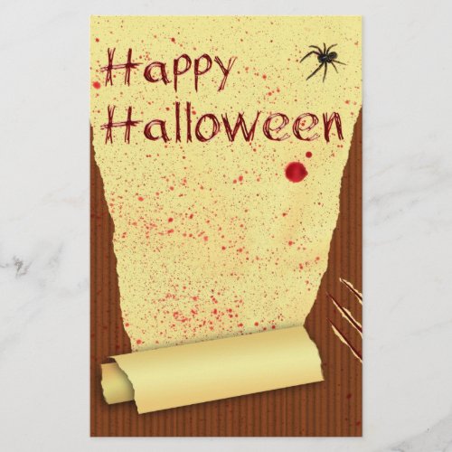 Happy Halloween Bloody Wallpaper Stationery