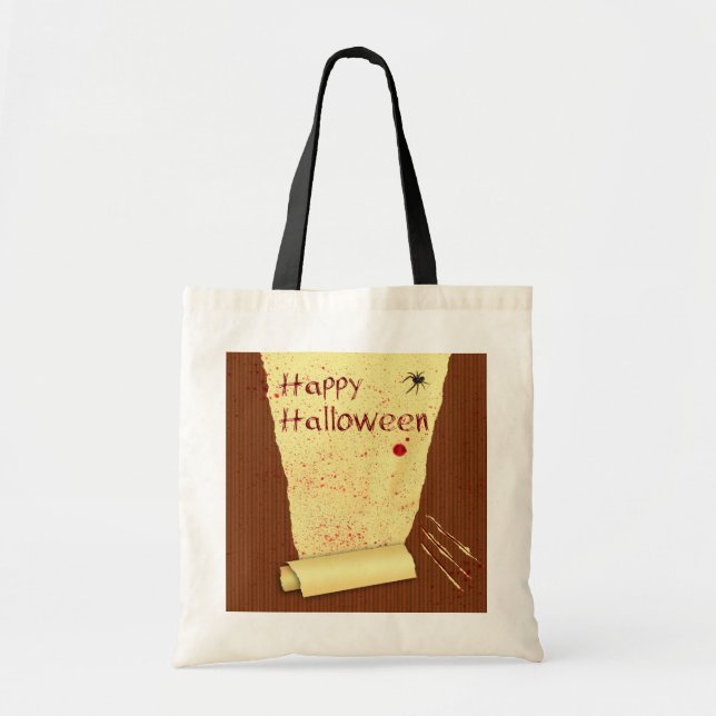 Happy Halloween Bloody Wallpaper Tote Bag (Front)