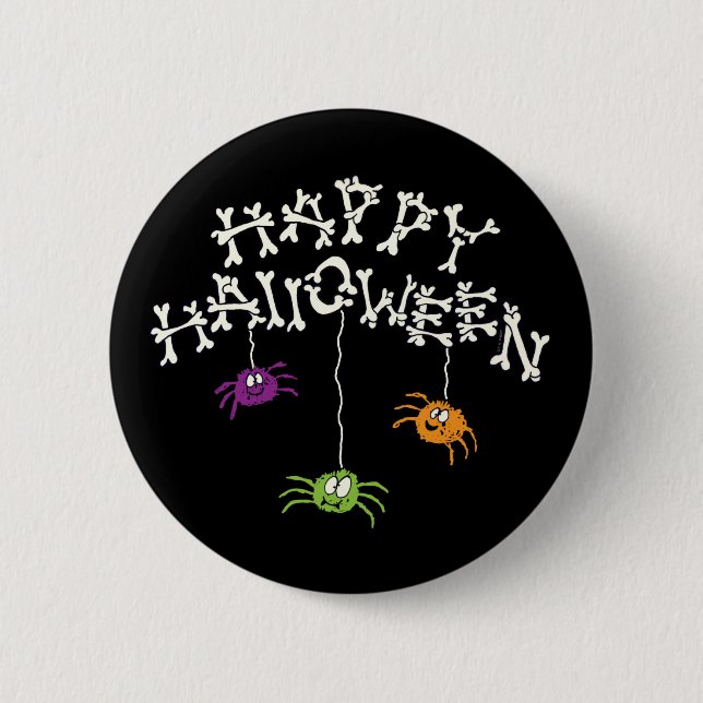 Happy Halloween Bones Button (Front)