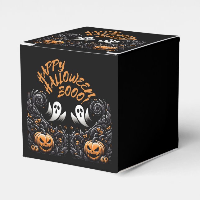 Happy Halloween Boo  Favor Boxes (Front Side)