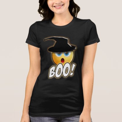 Happy Halloween Boo - Funny Emoji Witch T-shirt