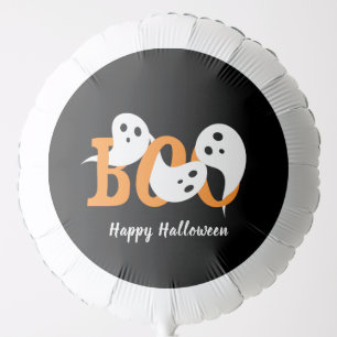 Happy Halloween Boo Ghosts Black Balloon