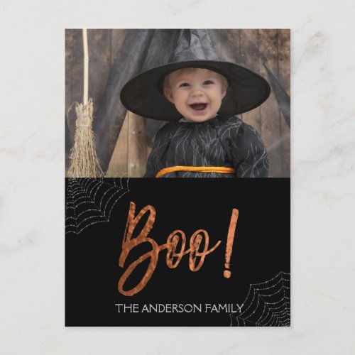 Happy Halloween Boo Halloween Photo Card
