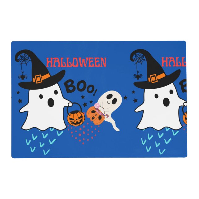 Happy Halloween Boo Print Placemat (Front)