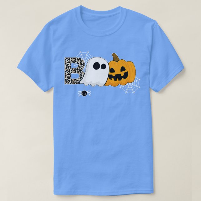 happy halloween boo spiders witch hat pumpkin 416  T-Shirt (Design Front)