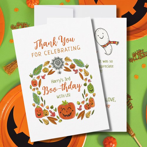 Happy Halloween Boo_thday Party Thank You Card