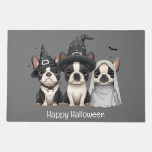 Happy Halloween Boston Terrier Dogs Doormat
