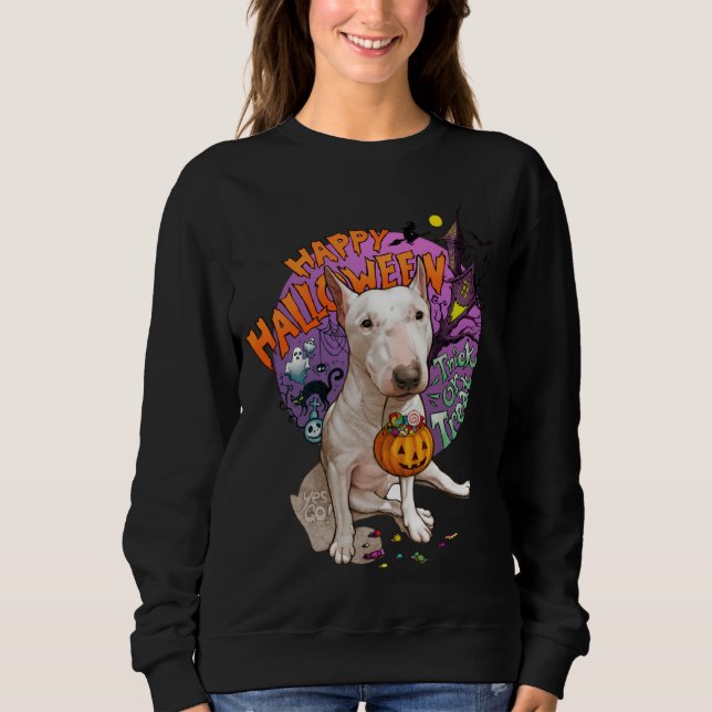 Happy Halloween Bull Terrier Costume Cute Bully Do Sweatshirt (Front)