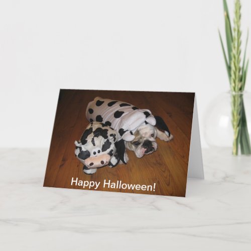 Happy Halloween Bulldog Card