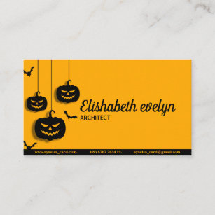 Happy halloween business card