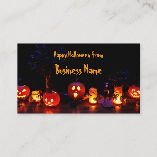 Happy halloween business card