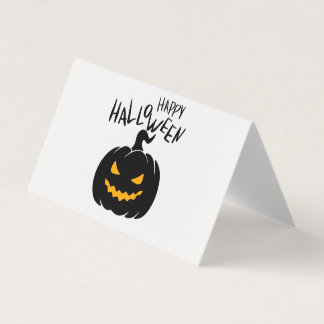 Happy Halloween Business card folded