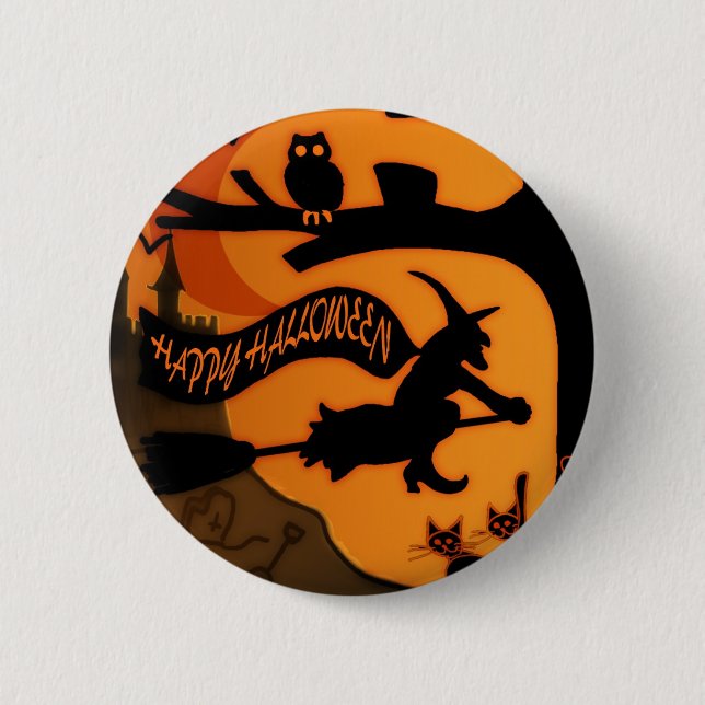 Happy Halloween Button (Front)