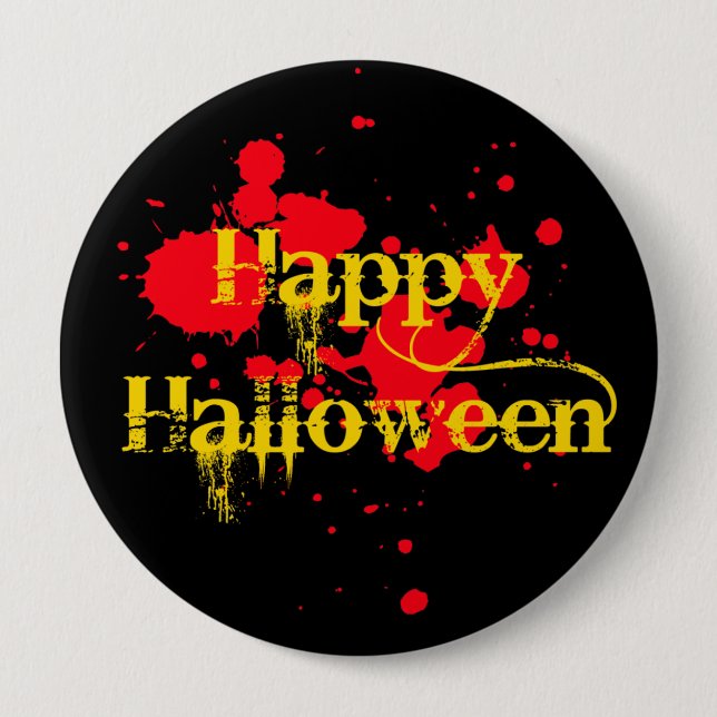 happy halloween button (Front)