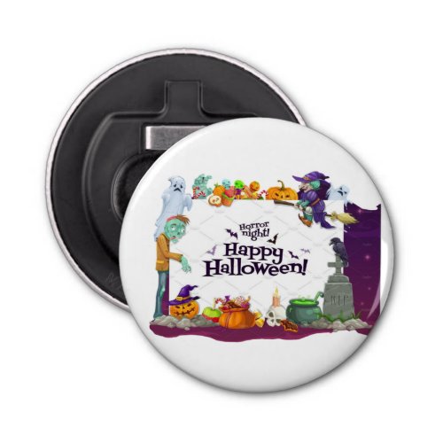 Happy Halloween buttons  Bottle Opener