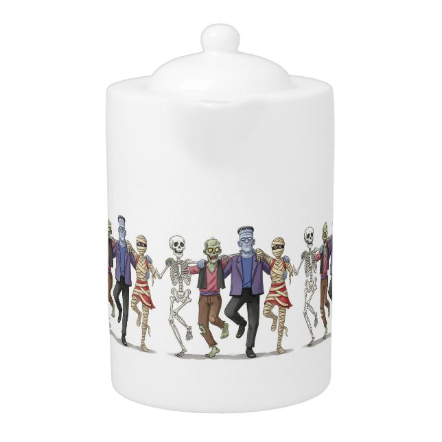 Happy Halloween by Natasha Us Teapot (Front)