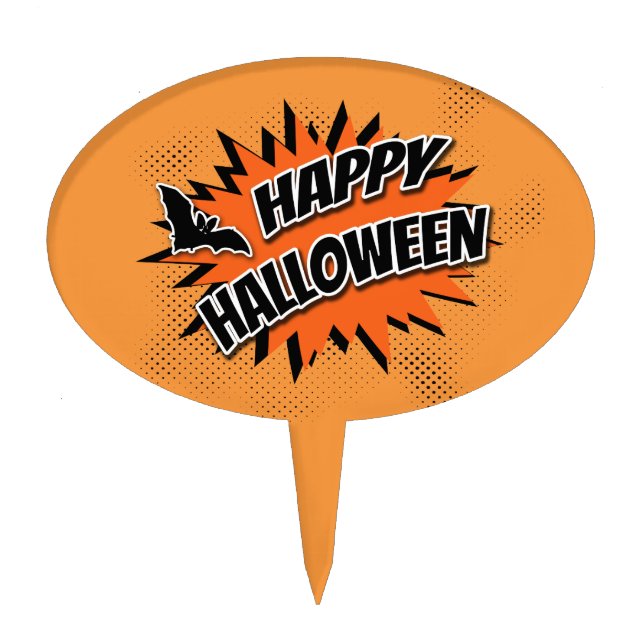 Happy Halloween Cake Topper (Front)