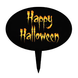 Happy Halloween Cake Topper