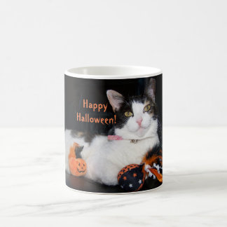 Happy Halloween Calico Cat Coffee Mug