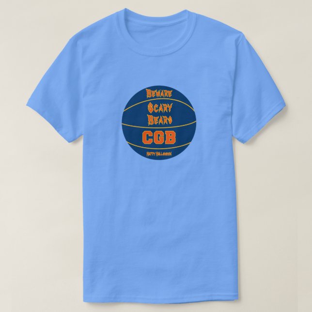 Happy Halloween California Basketball Logo T-Shirt (Design Front)