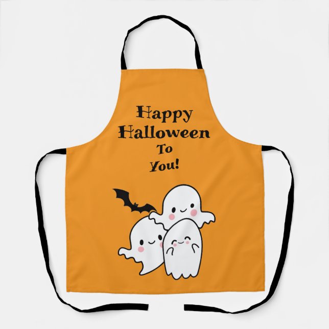 Happy Halloween Can Personalize Apron (Front)