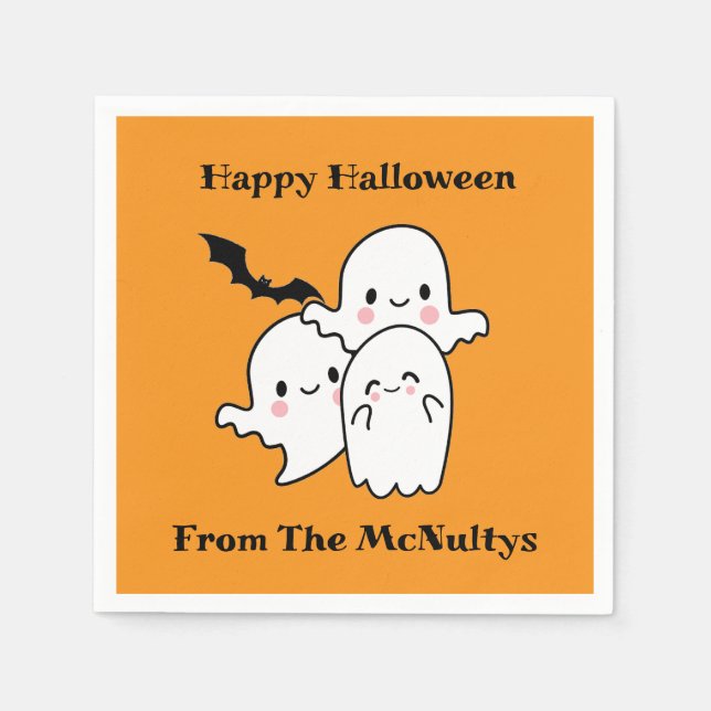 Happy Halloween Can Personalize Napkins (Front)