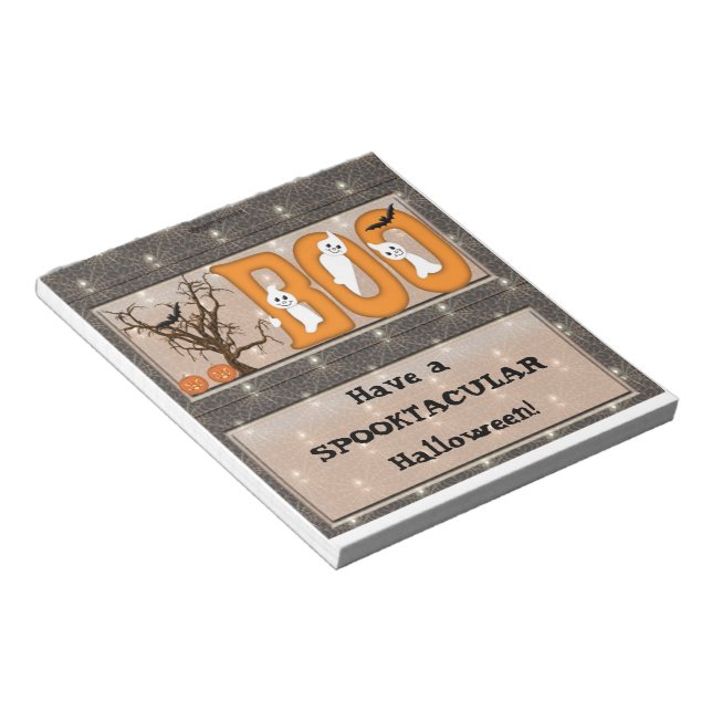 Happy Halloween Candy Bar Wrapper Party Favor Notepad (Angled)