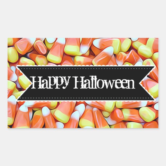 Happy Halloween Candy Candy Corn Stickers (Front)